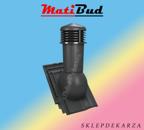 TILE PLUS 125 z odpływem kondensatu do dachówki KORAMIC renesansowa L15