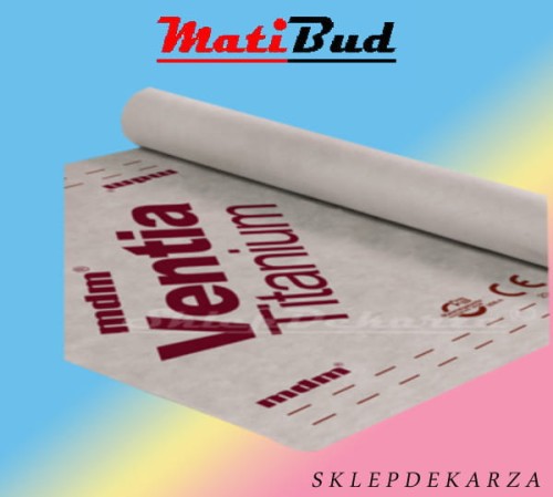 MEMBRANA DACHOWA mdm® VENTIA TITANIUM 180g/m2-(75m2-rolka) 