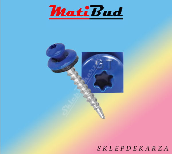 Wkręt FARMER TORX 4,8x20 250szt. GUNNEBO typ PANHEAD z podkładką aluminiową (zszywka)